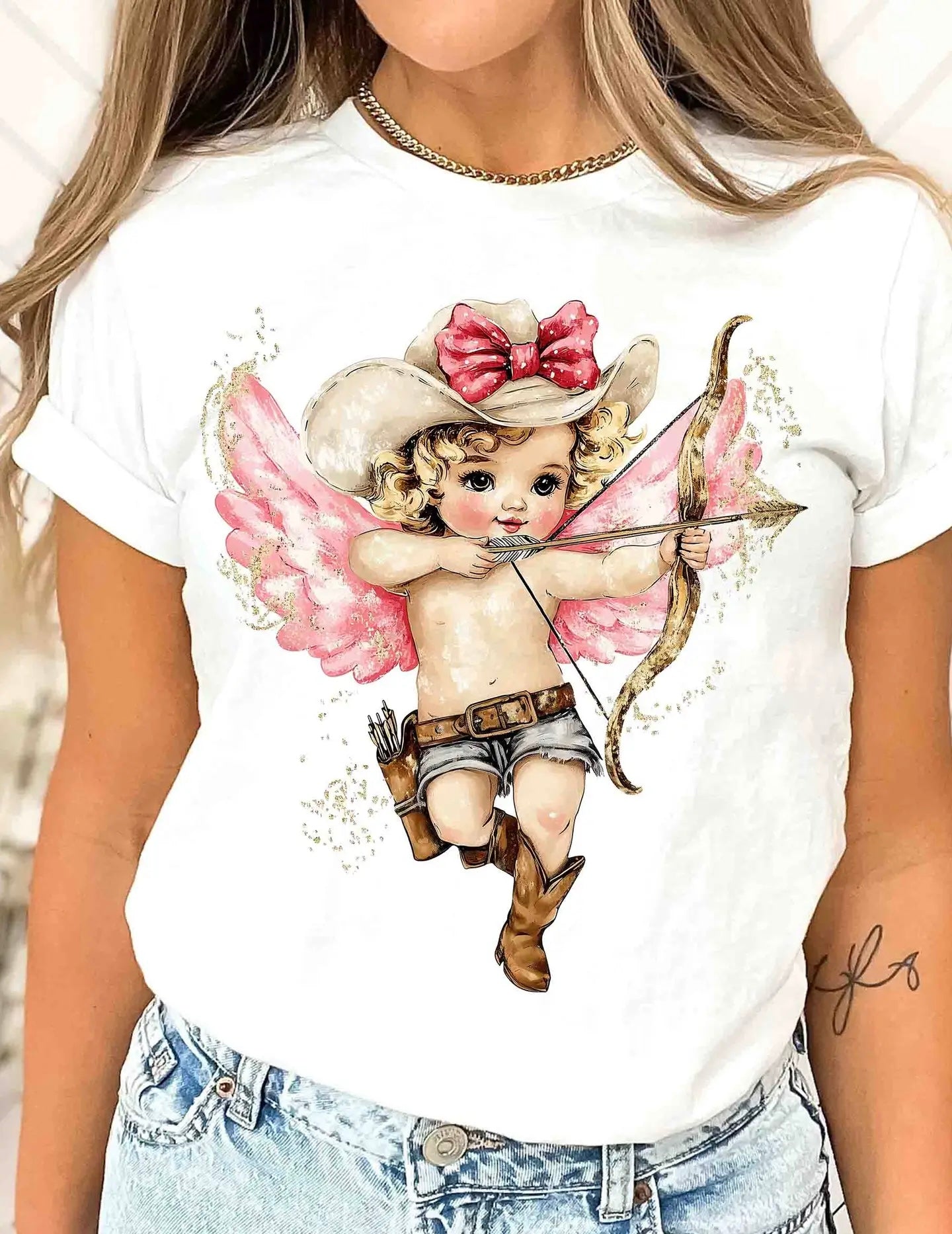 Cowboy Cupid Bling Tee