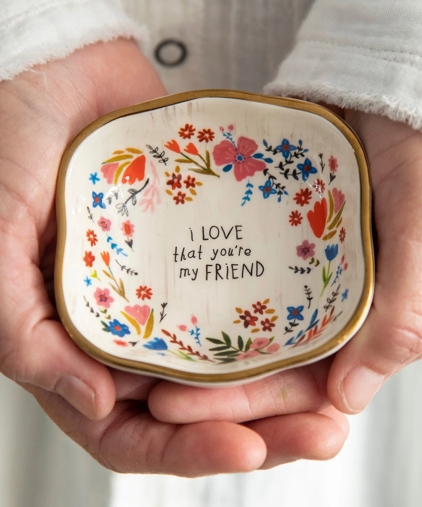 Natural Life Antiqued Trinket Bowl