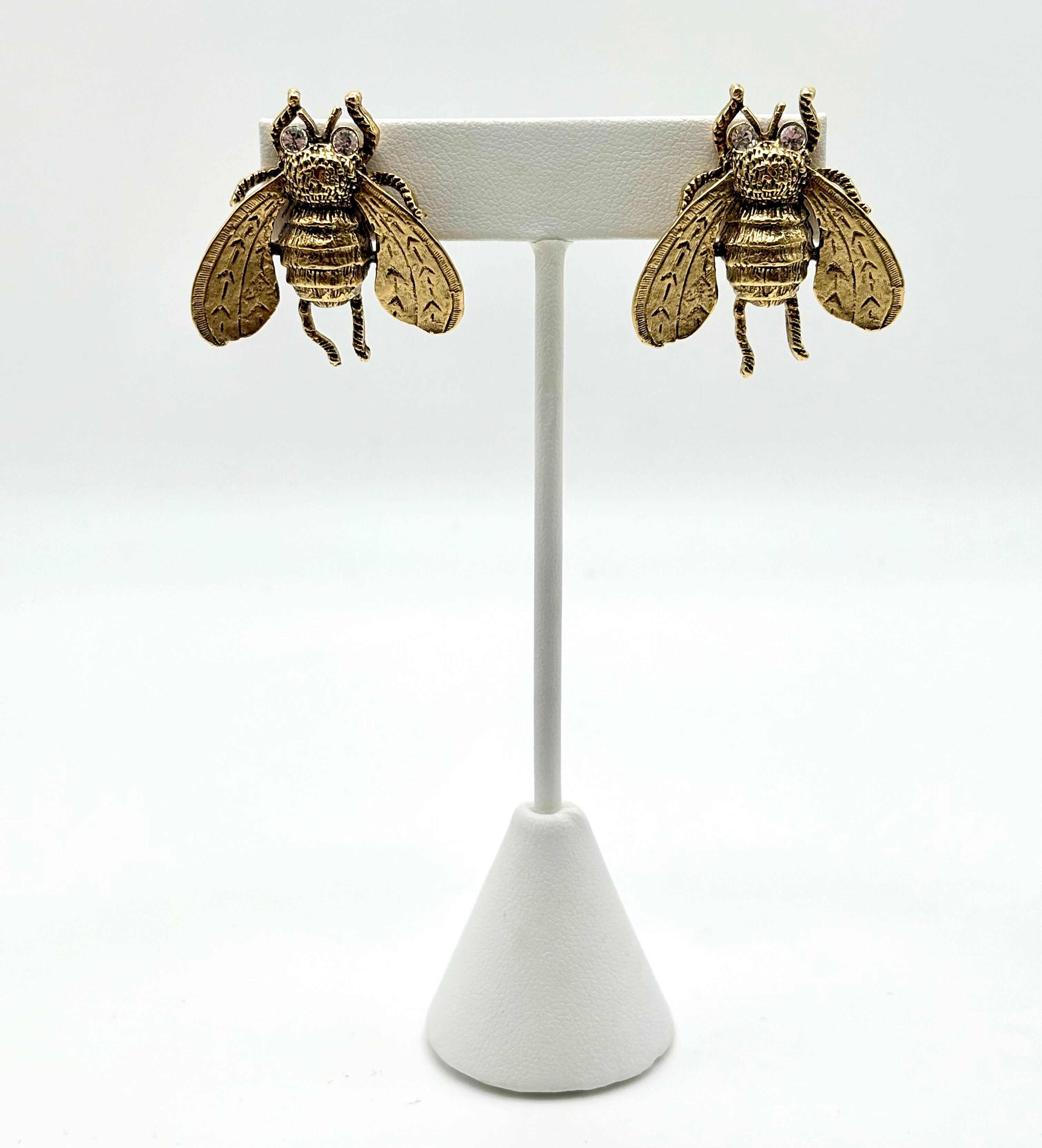 Gold Dipped Bee Earrings