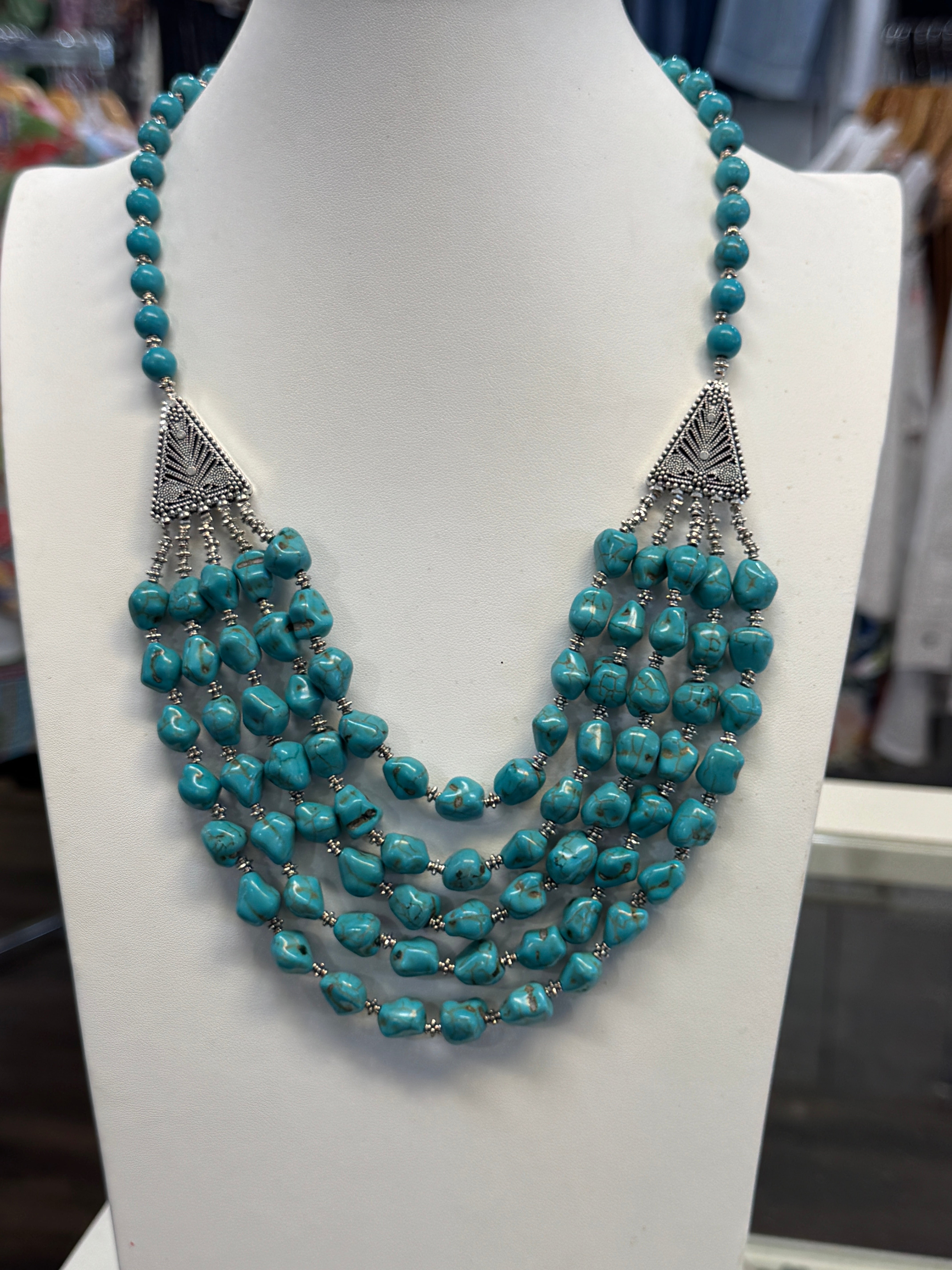Beaded Turquoise Necklace