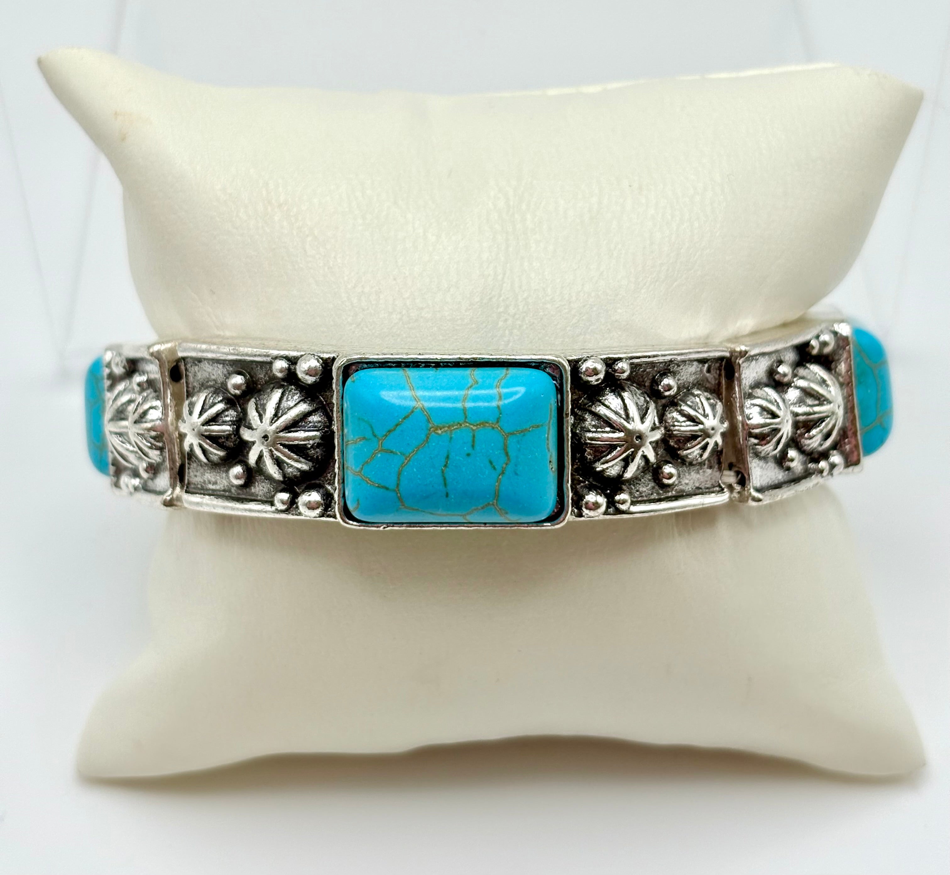 Turquoise Stone Stretch Bracelet