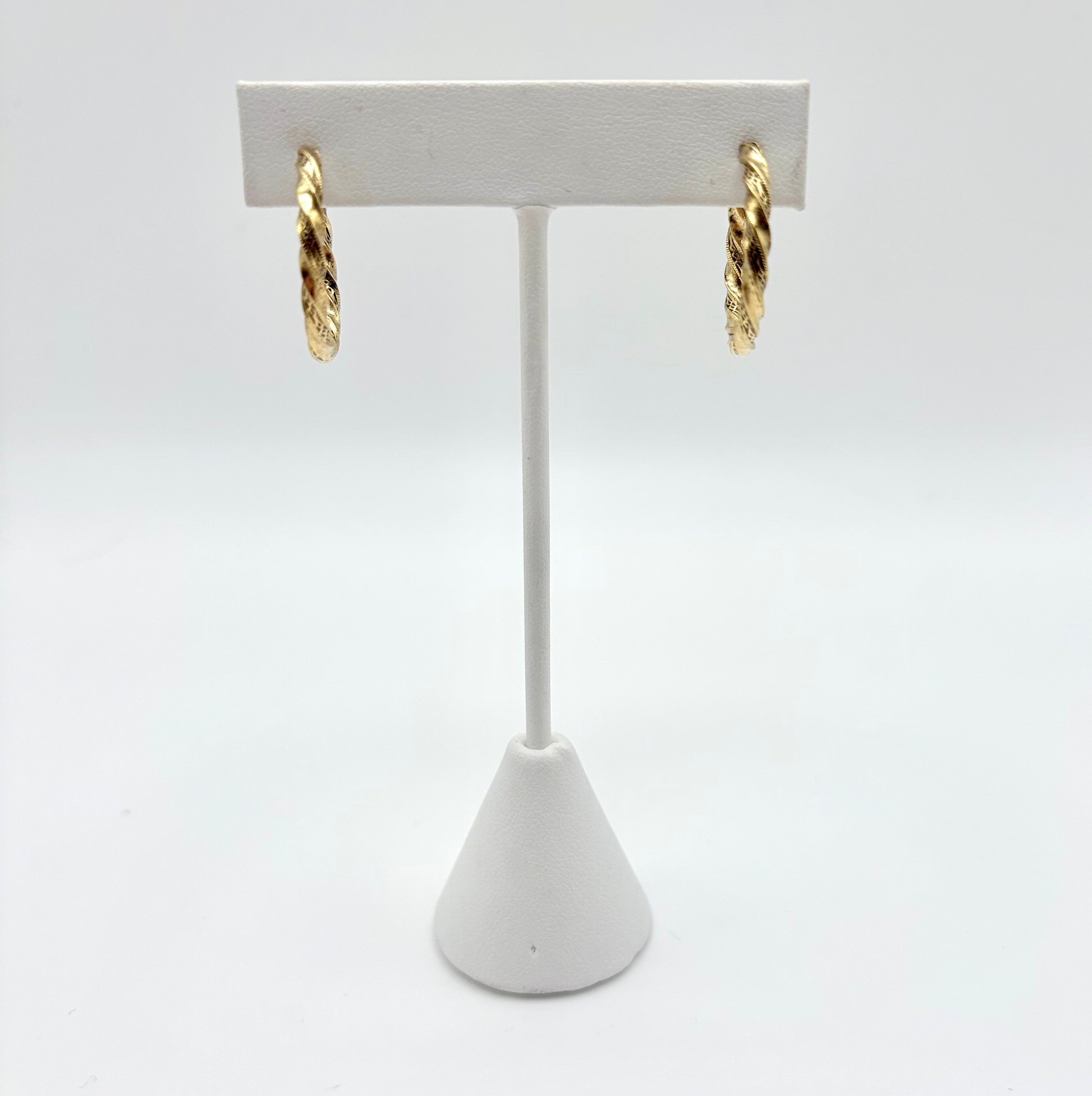 Gold Twisted Hoop Earrings