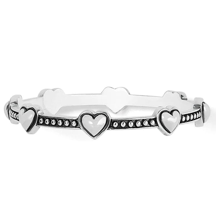 Brighton Pretty Tough Bold Petite Heart Bangle Bracelet