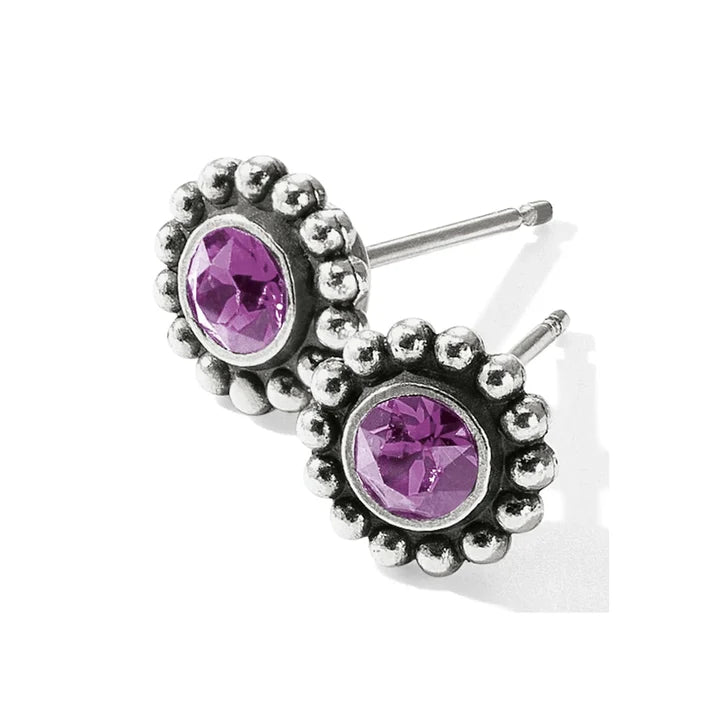 Brighton Twinkle mini post earrings with sapphire-hued sparkle — view 3