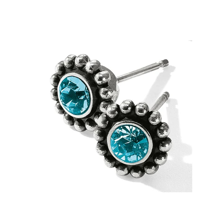 Brighton Twinkle mini post earrings with sapphire-hued sparkle — view 9