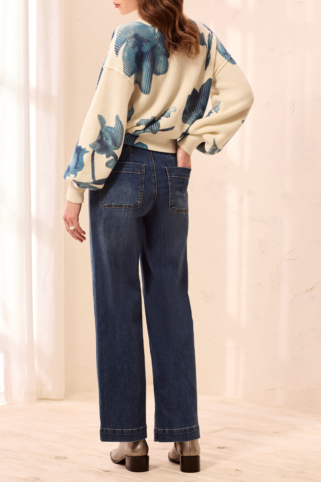 Tribal Sophia Curvy Super Straight Ankle Denim - Dusk