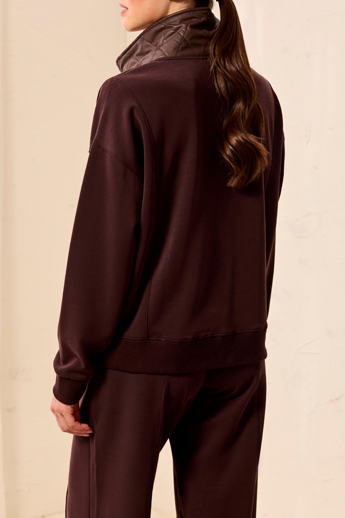 Tribal Brown Mixed Media Pull Over Pant Set