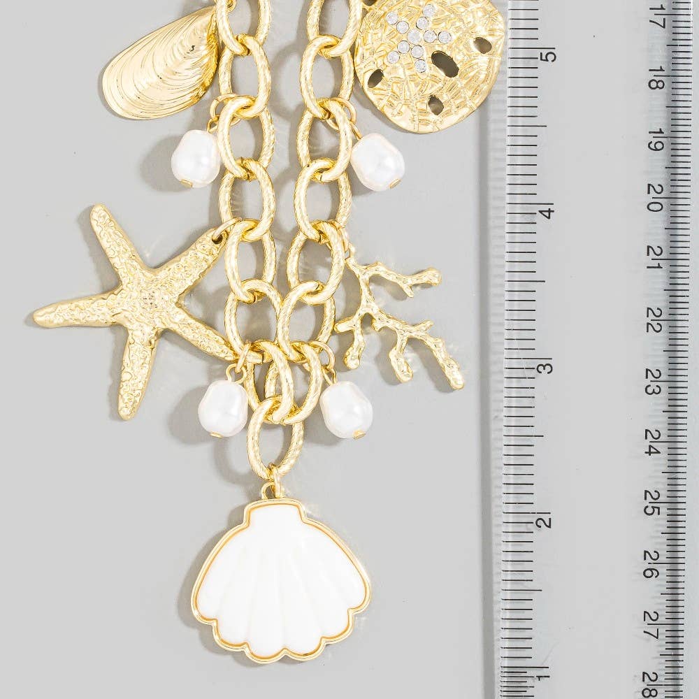 Assorted Sealife Charms Chain Necklace