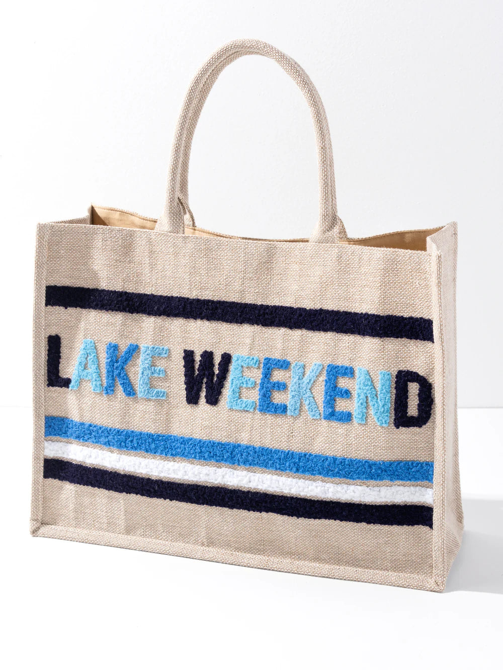 Shiraleah "Lake Weekend" Beach Bag, Natural
