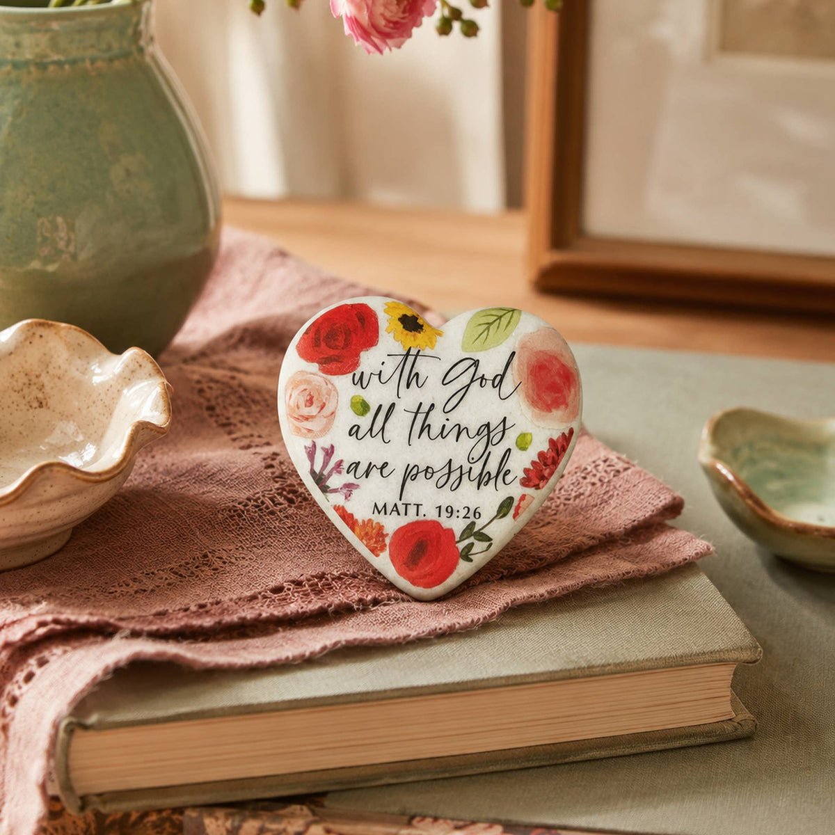 Heart Stone With God All Things Possible