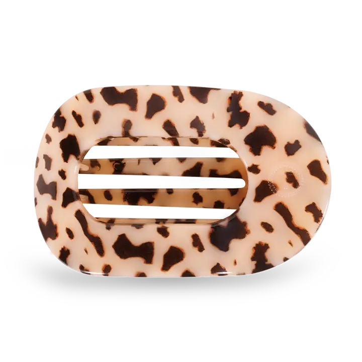 Round Flat Hair Clip | Medium | Blonde Tortoise