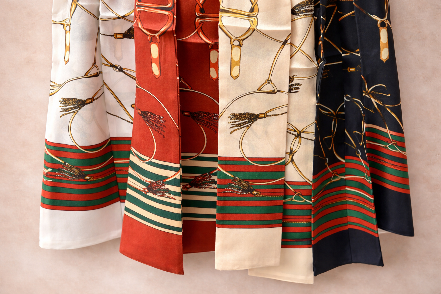 Satin Bit & Buckle Scarf