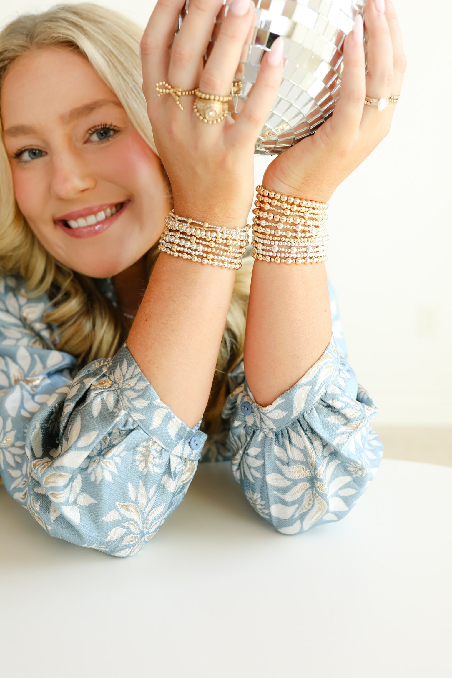 Haven Mixed Metal Fluted Bracelet