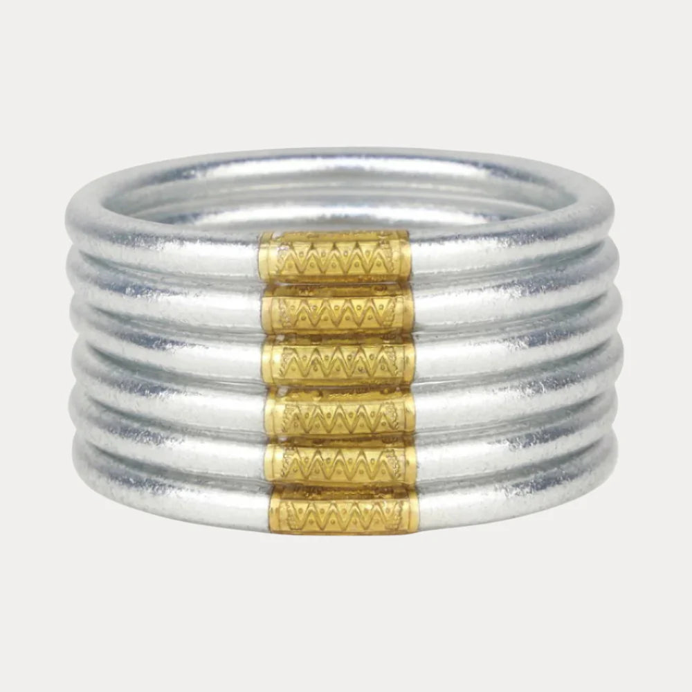 Budha Girl Silver All Weather Bangles Medium — Accents Boutique, Marble Falls TX
