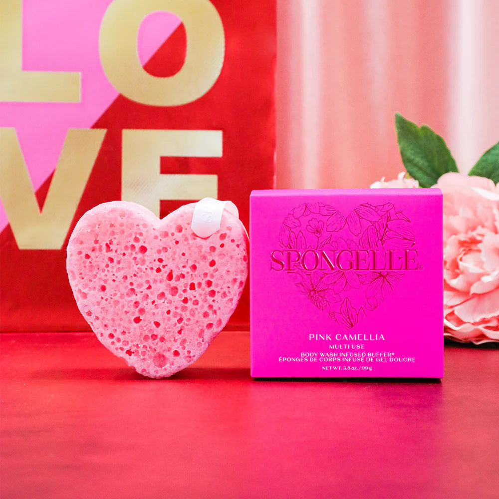 Pink Camellia Spongelle Body Wash Buffer