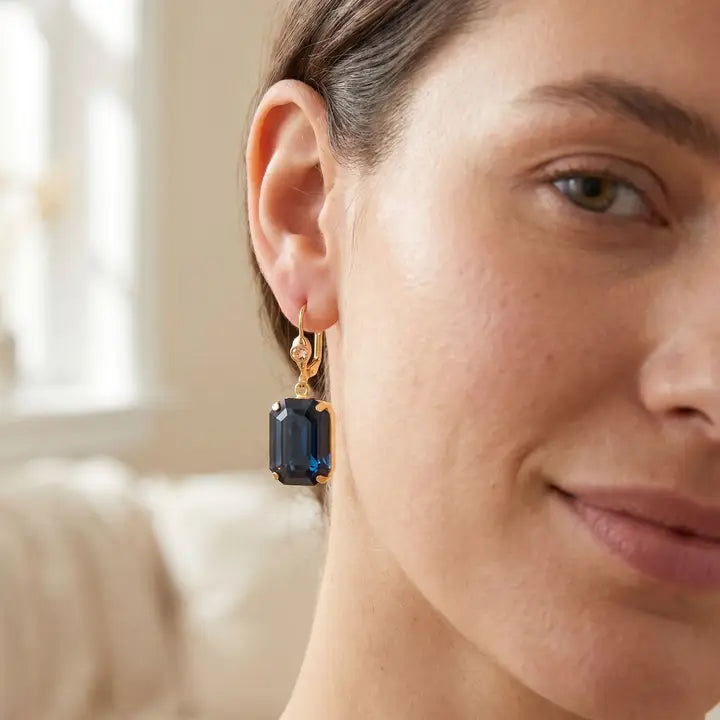 Sorrelli Kathleen Studded Dangle Earrings -Denim Moon