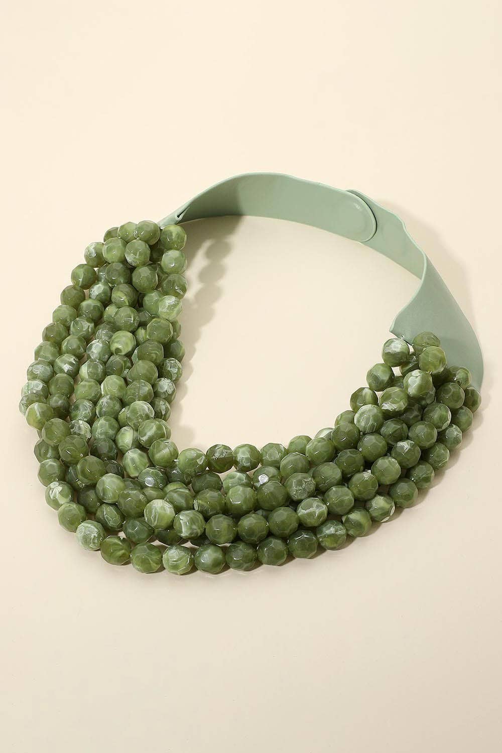 Chunky Beaded Layered Magnetic Necklace