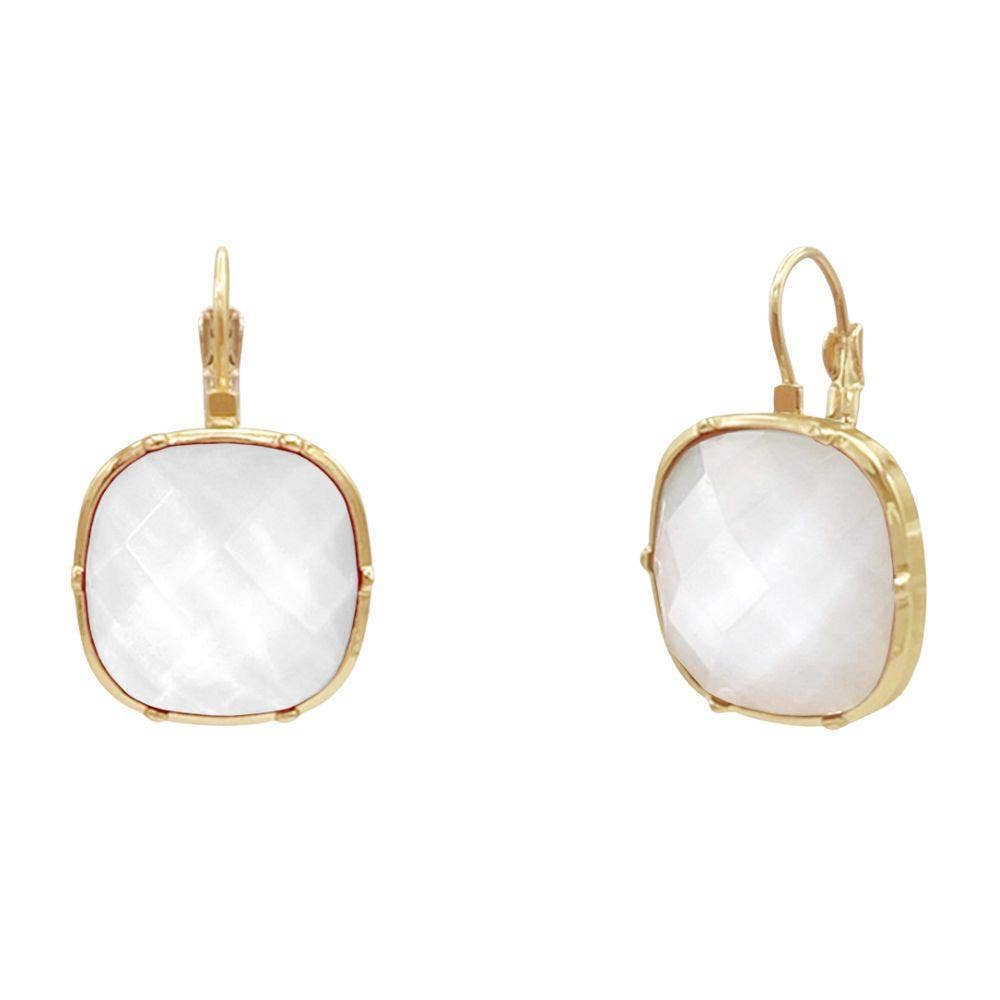 Color Stone Dangle Earring