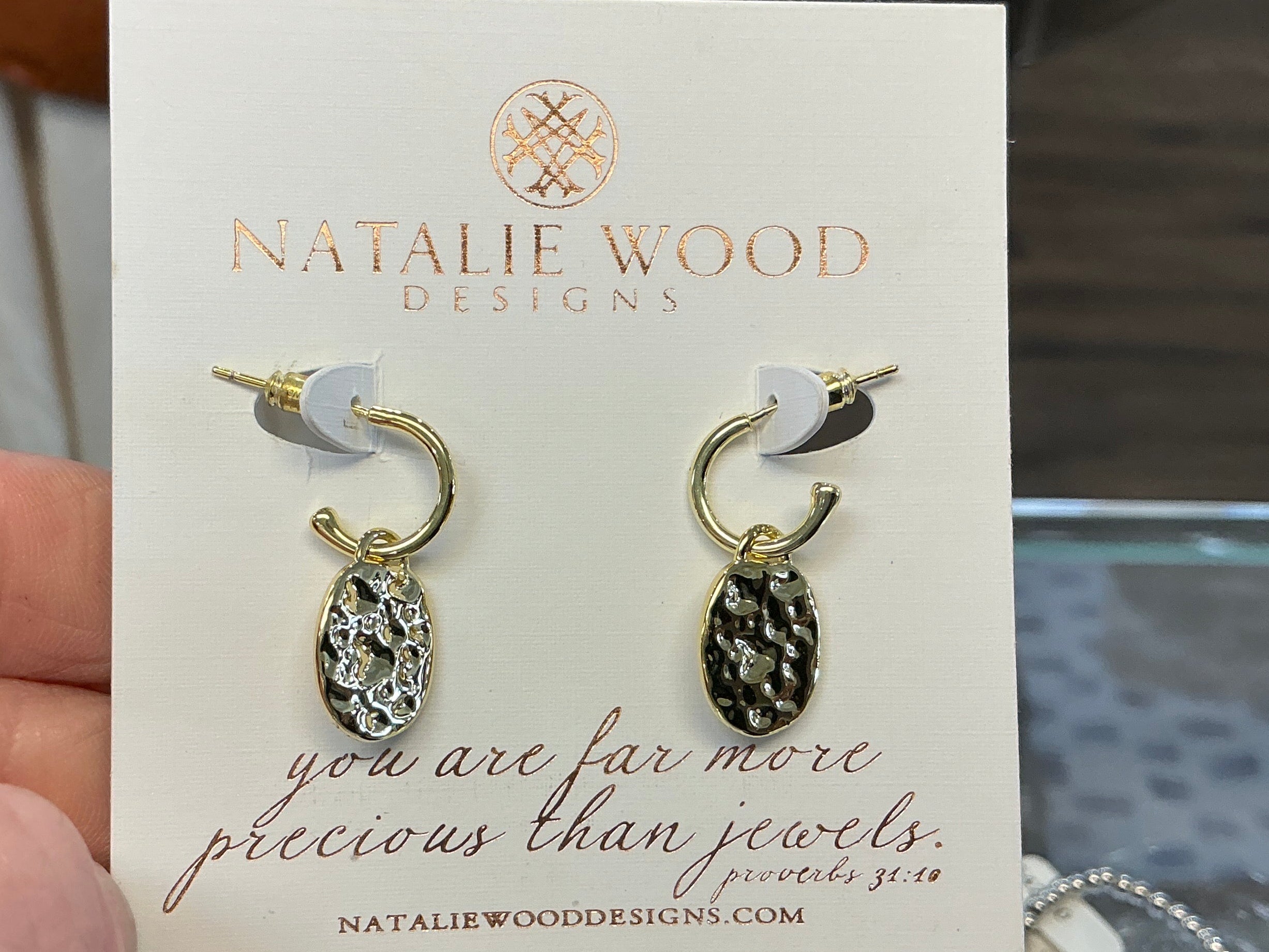 Horizon Mini Drop Earrings - Gold