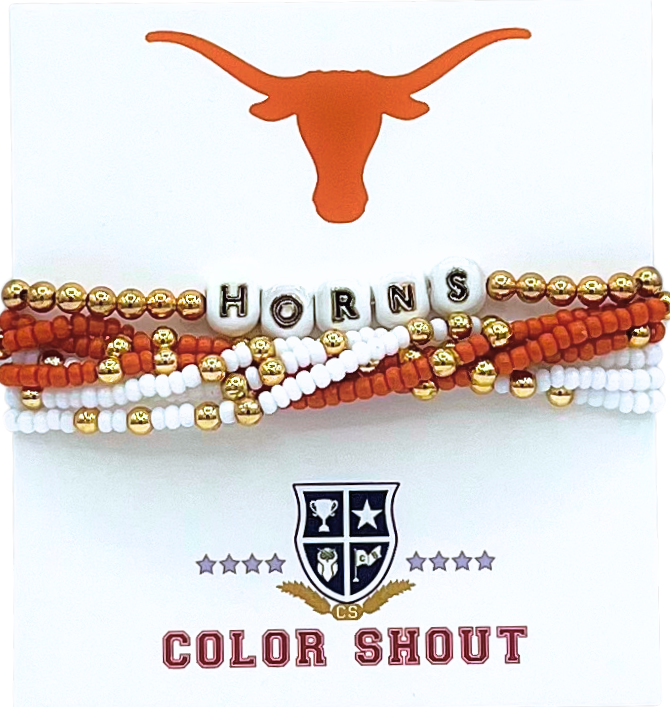 University of Texas Lucky 7 Bracelet Stack