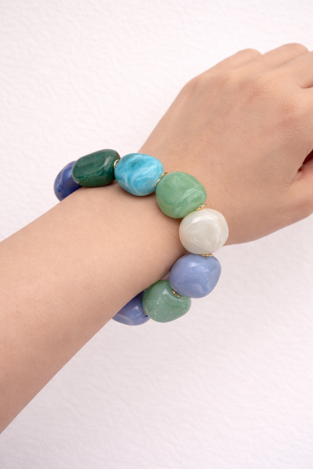 Resin Stone Stretch Bracelet