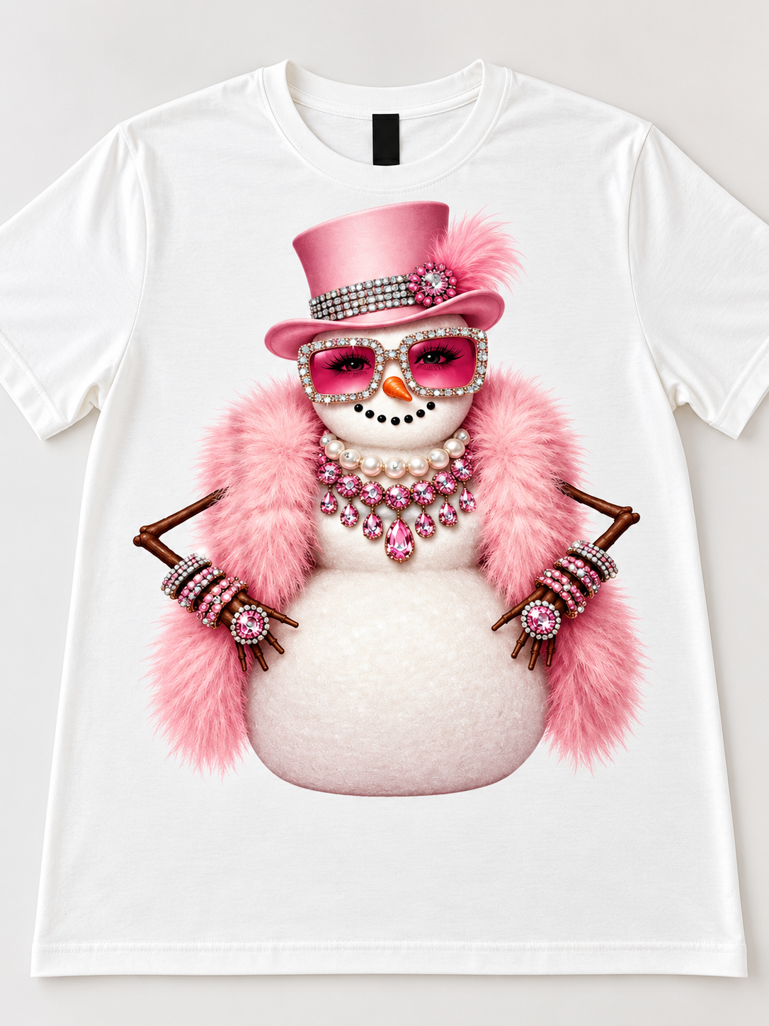 Pink Snow Gal Bling Tee