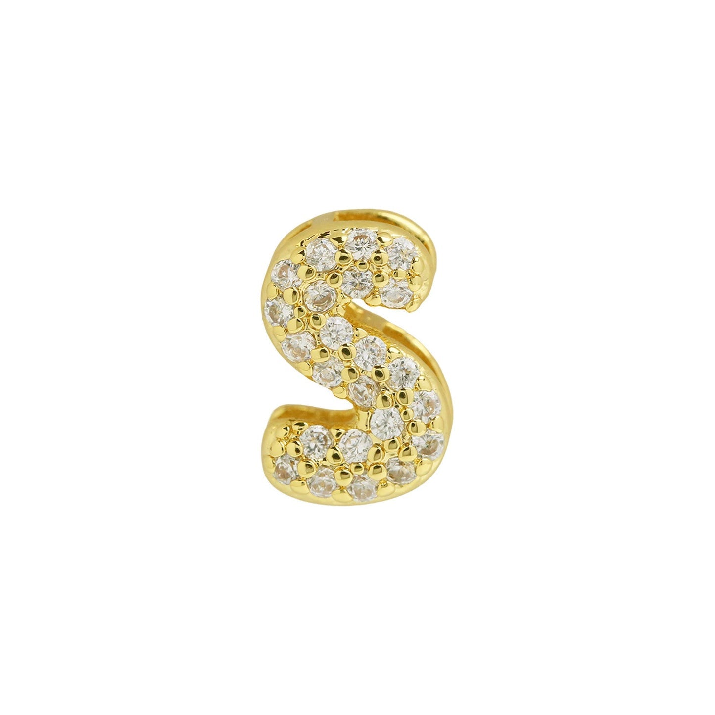 Bling Small Necklace Initial Charm