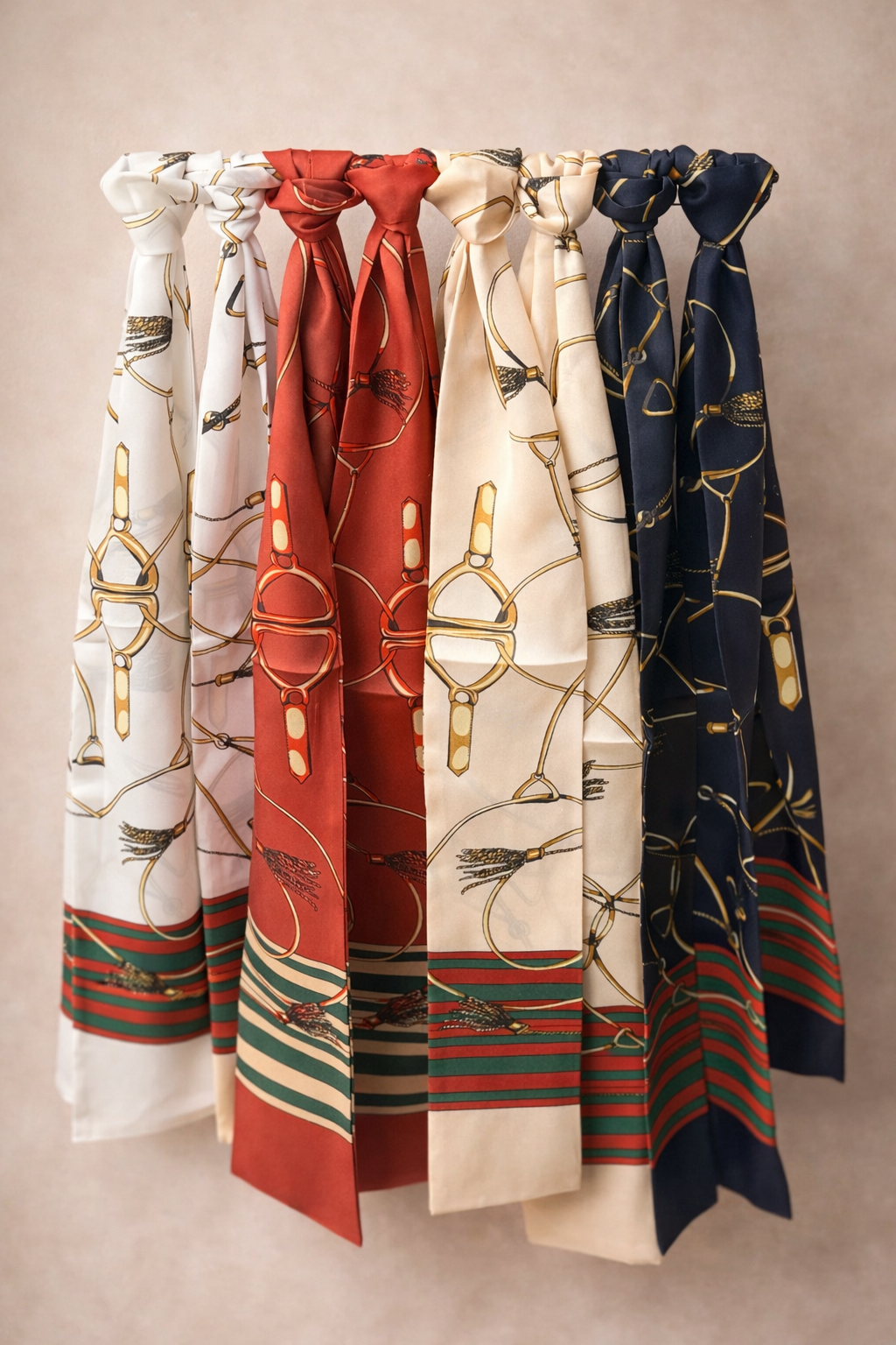 Satin Bit & Buckle Scarf