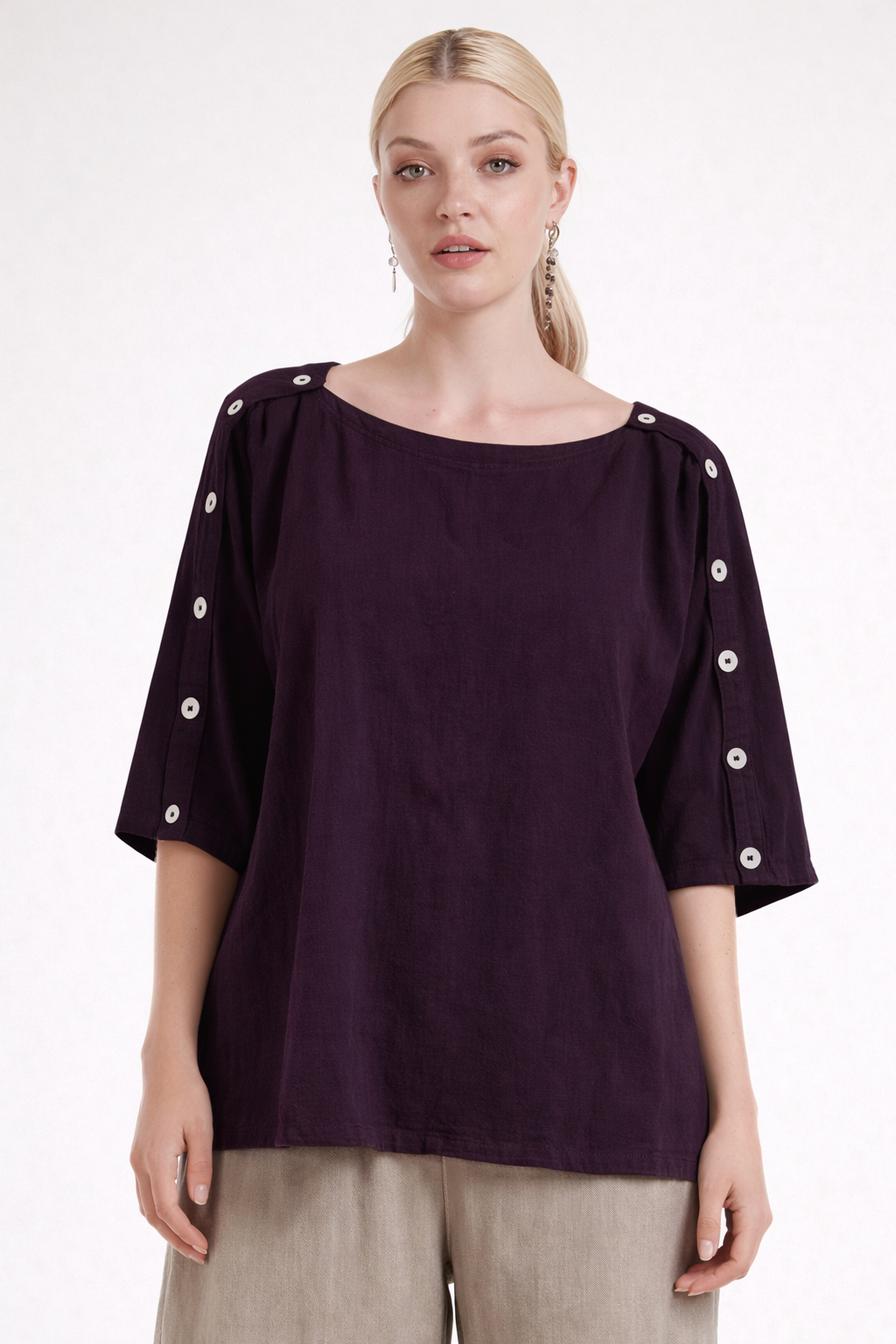 Oh My Gauze Saint Amethyst Gauze Top