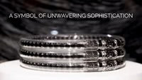 Budha Girl Three Queens All Weather Bangles® (AWB®) - Black Spinel