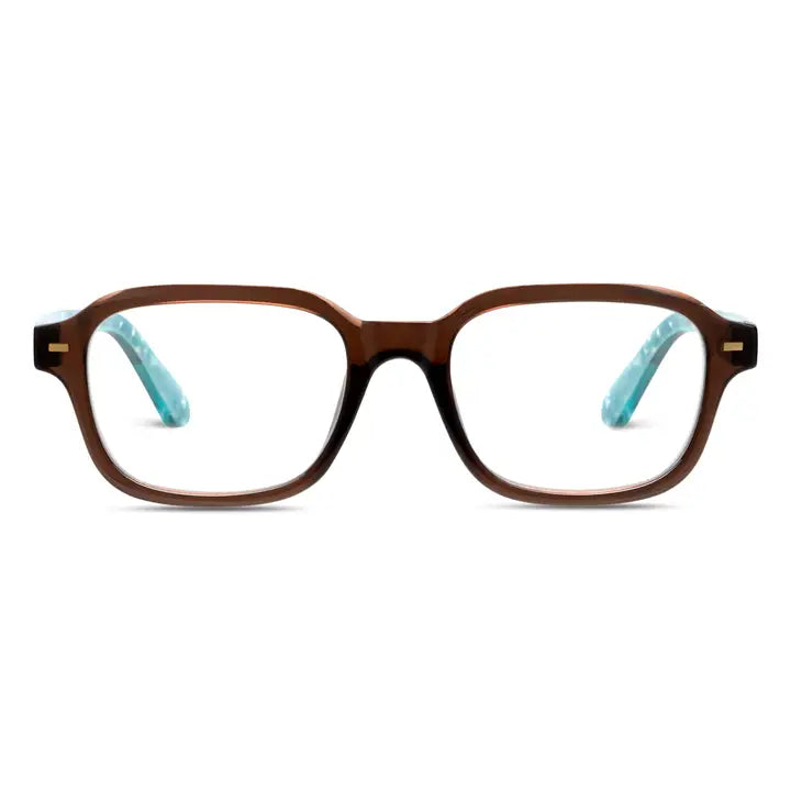 Peepers Fable Blue Light Glasses - Mocha/Turquoise Quartz