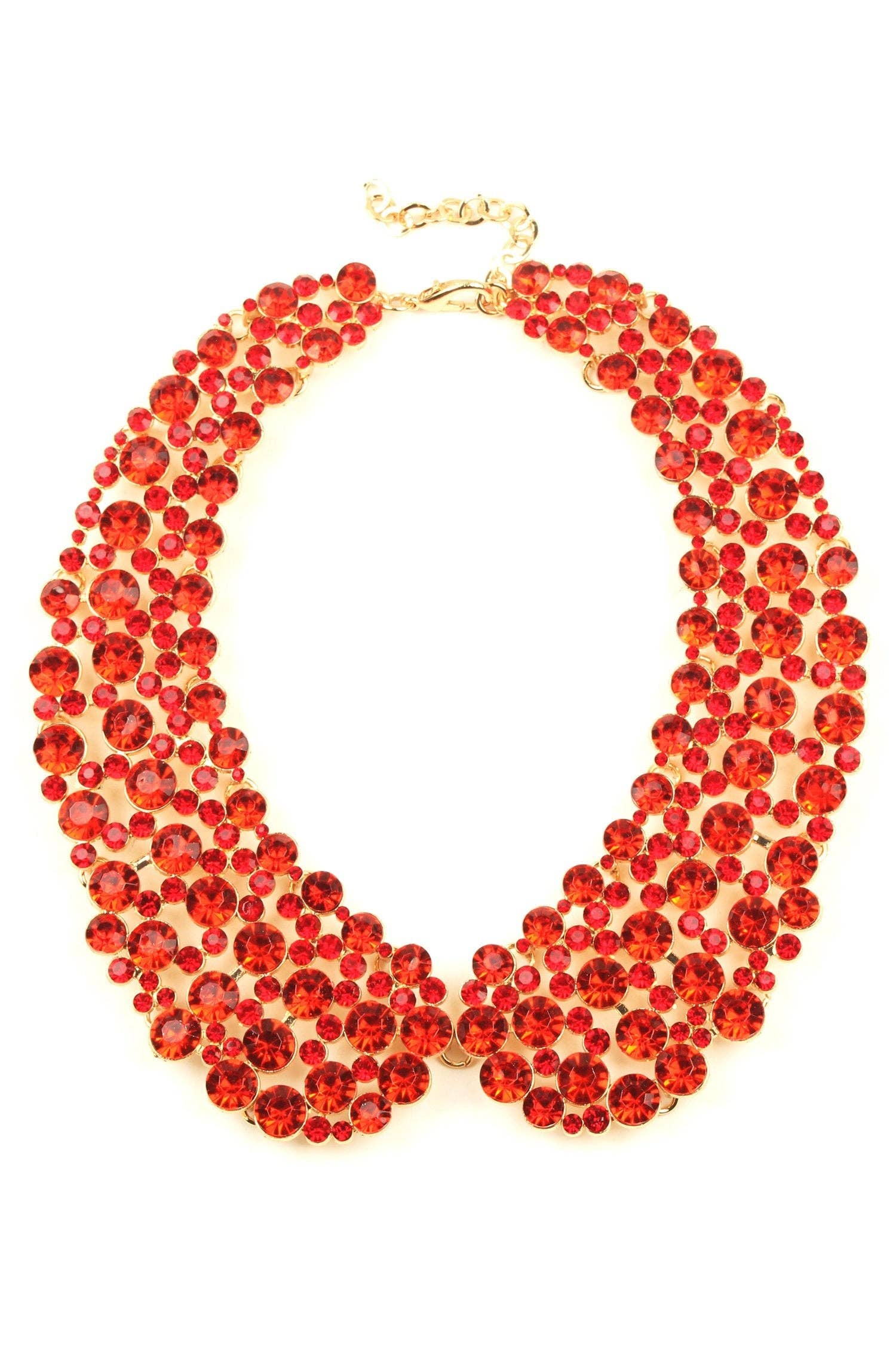 Diana Collar Statement Necklace - Red