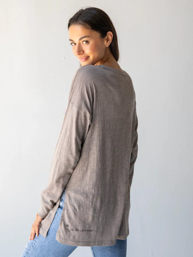 Natural Life Oversized Cotton Doodle Tee