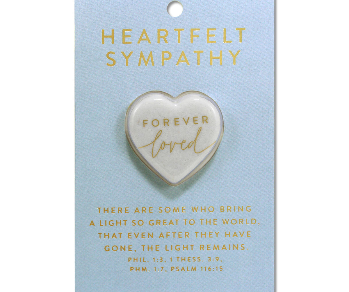 Heartfelt Sympathy Heart Stone Card