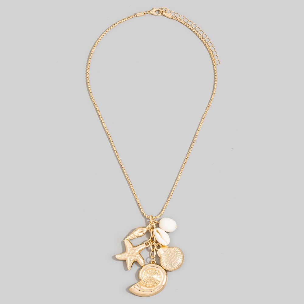 Assorted Sea Life Charms Chain Necklace