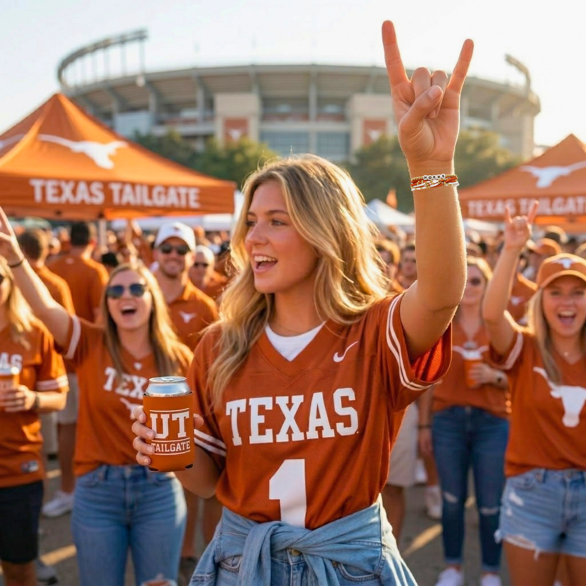 University of Texas 'Lucky 7' bracelet stack