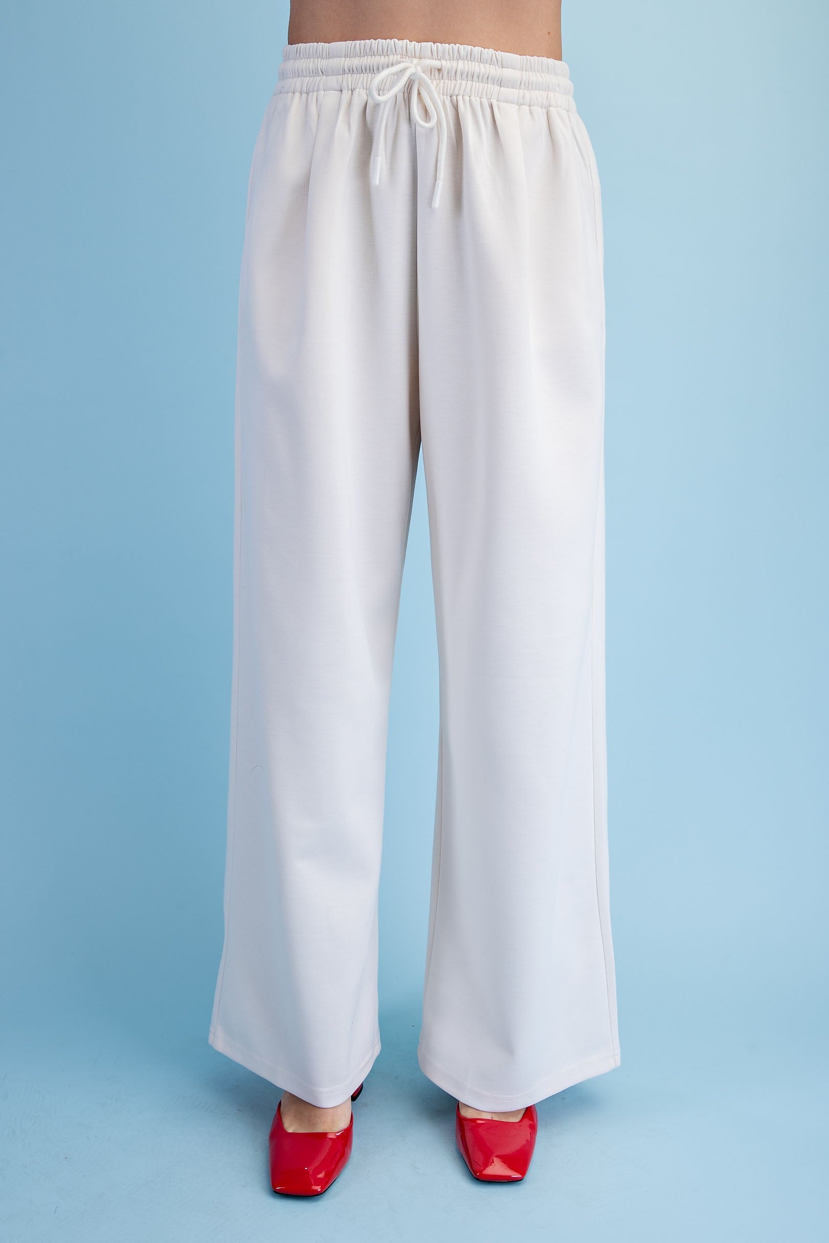 Ivory Elevated Double Soft Knit Pant Set