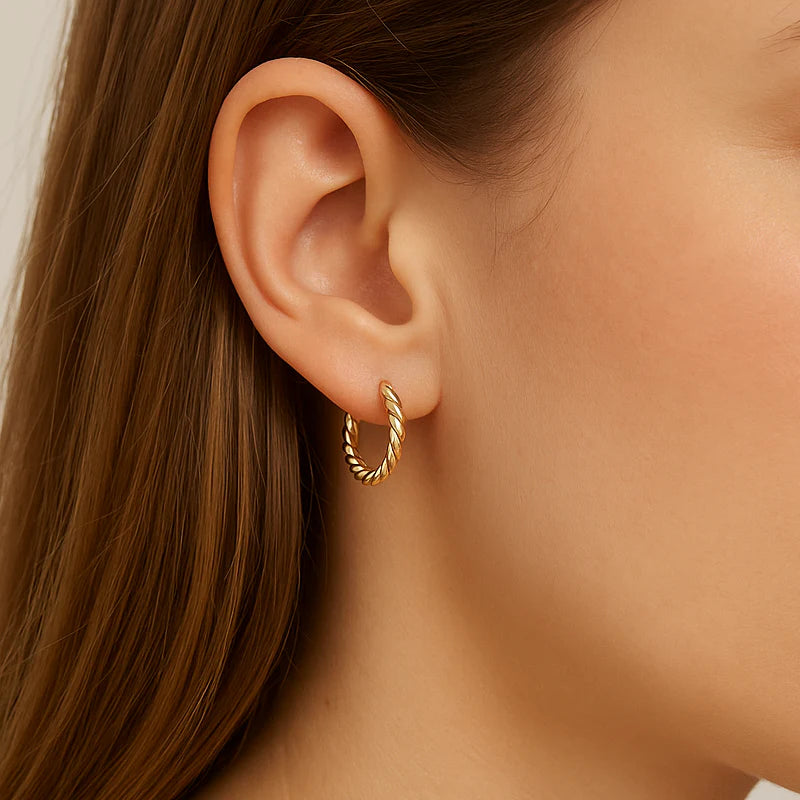 Natalie Wood She’s Spicy Huggie Earrings - Gold