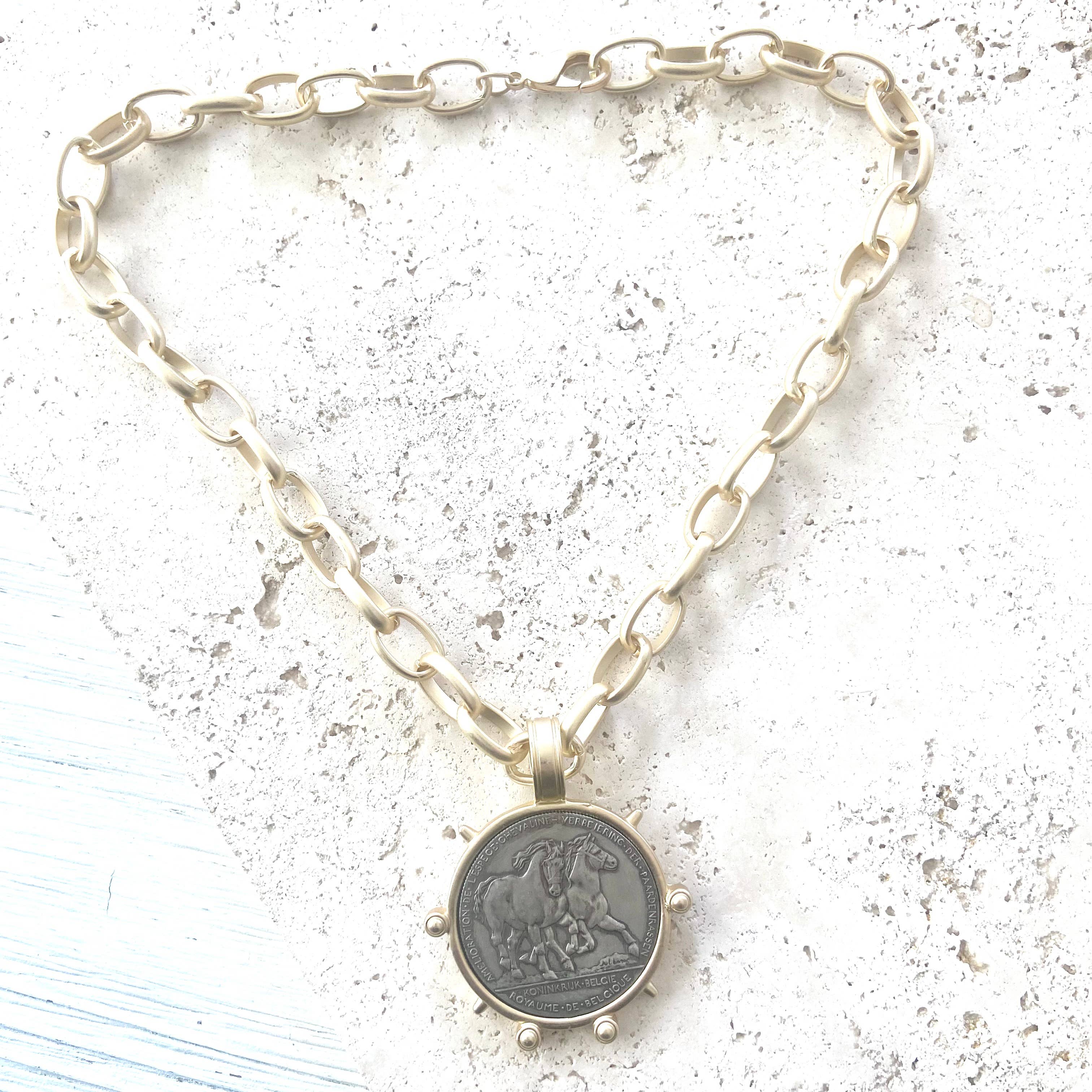 Horse Coin Jewelry Western Rodeo Style Belgium
