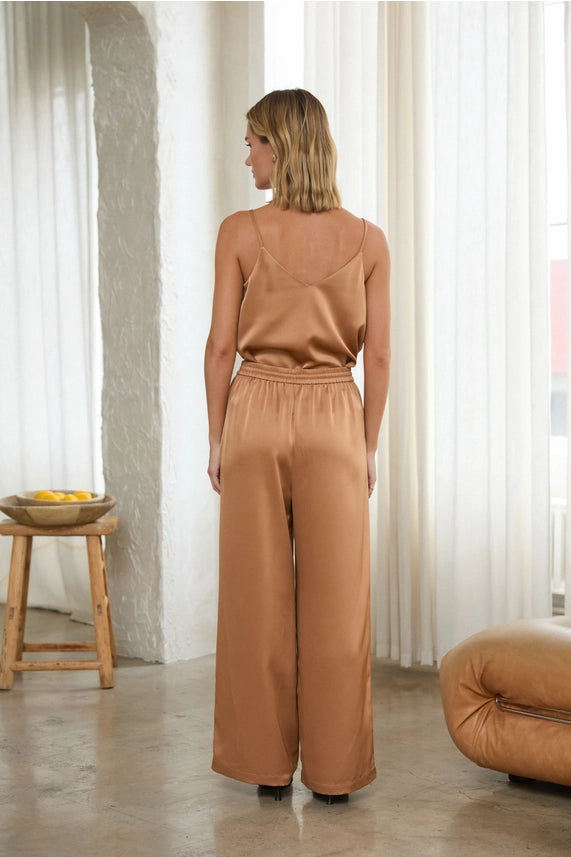Satin Straight Leg Pants
