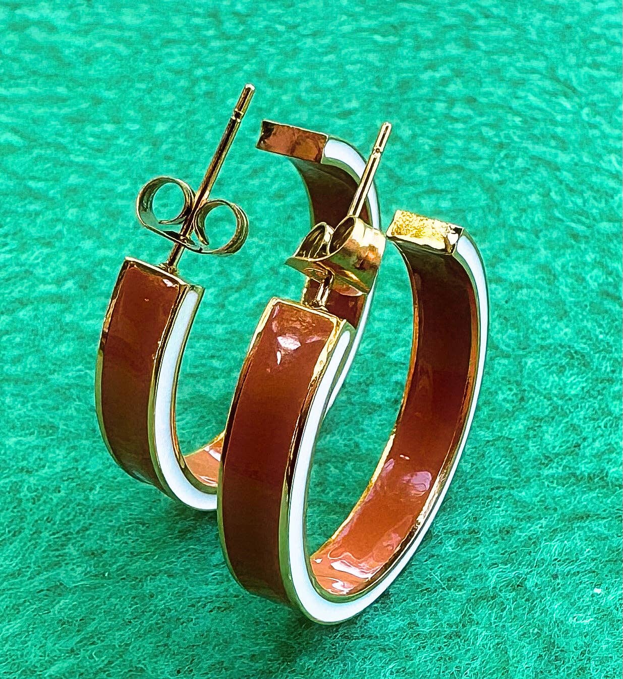 University of Texas 50/50 Enamel Hoops
