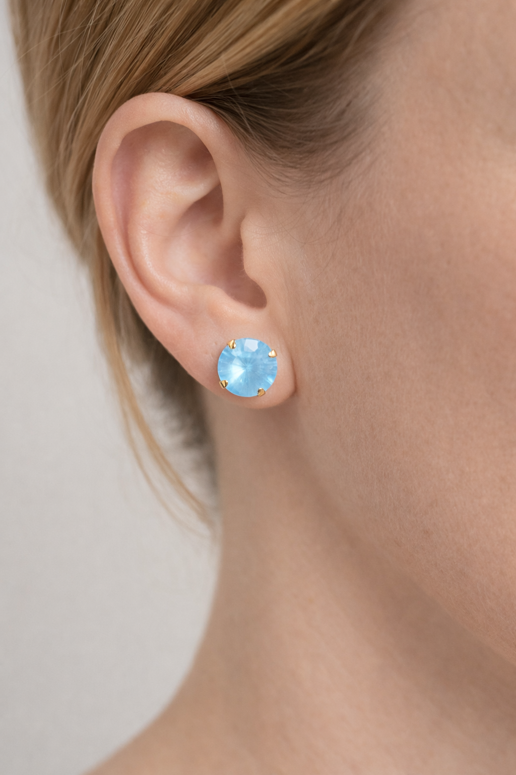 Tova The Basics Studs - Aquamarine Matte — Accents Boutique, Marble Falls TX