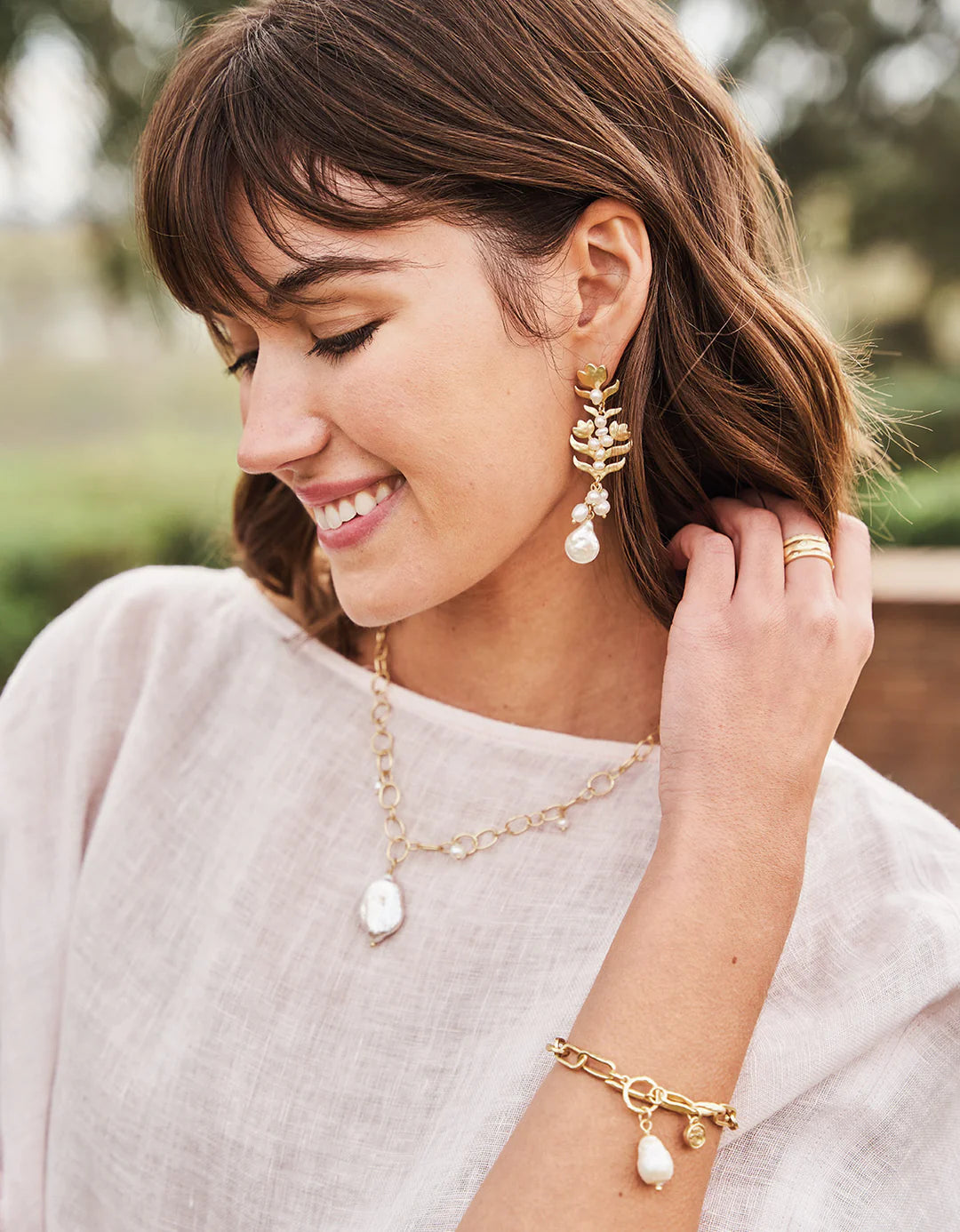 Spartina Alodie Toggle Bracelet Gold/Pearl