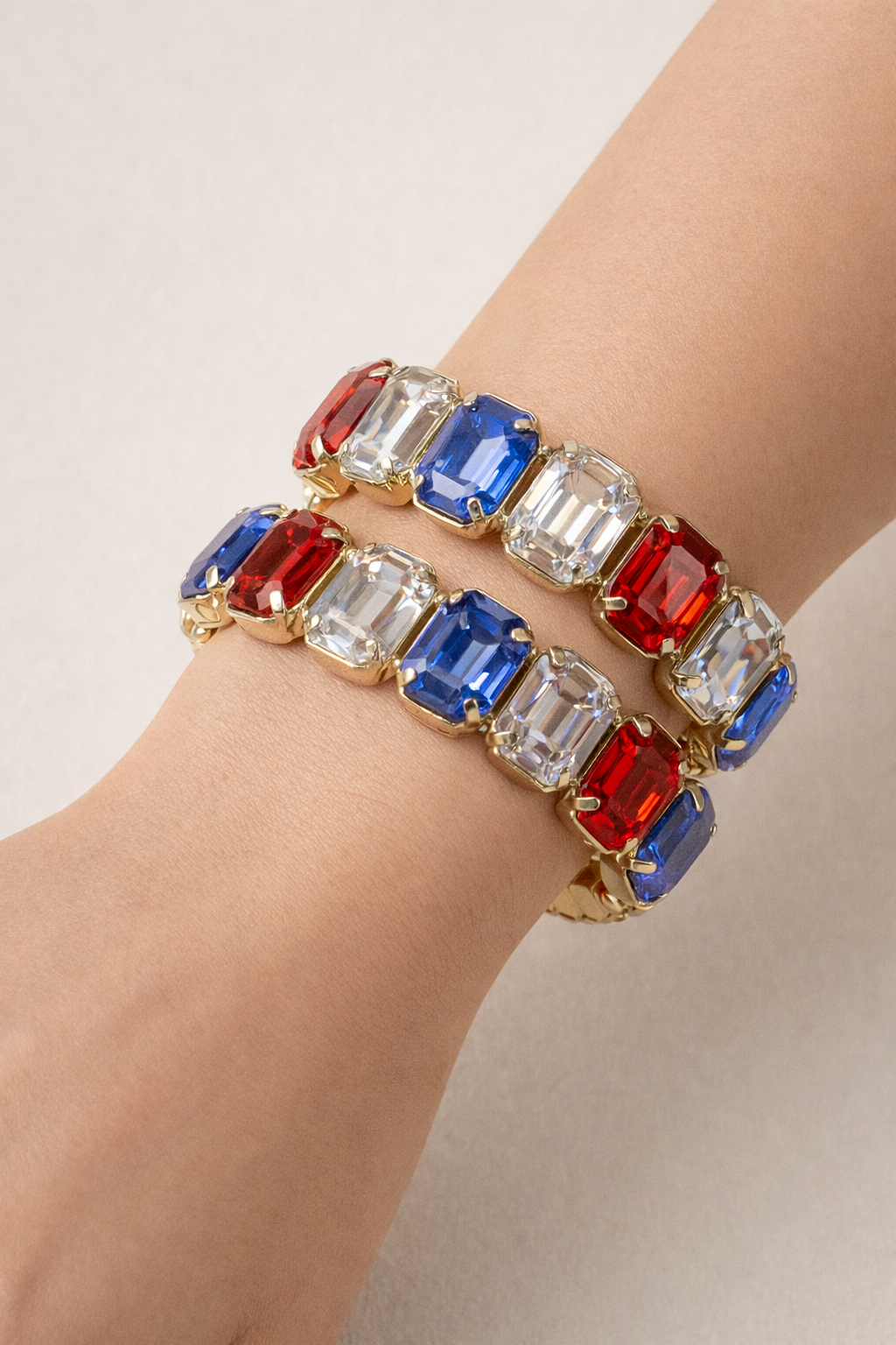 Patriotic Crystal Bracelet — Accents Boutique, Marble Falls TX