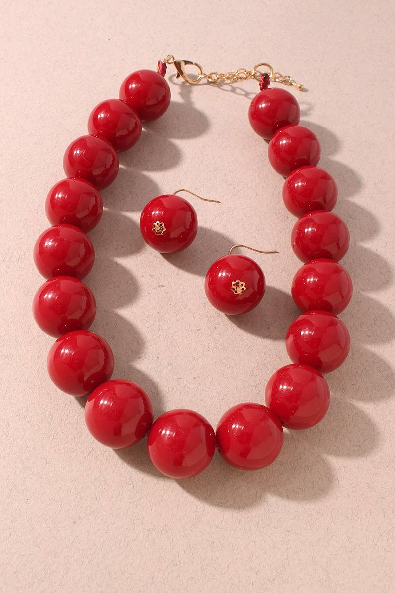 Bold Chunky Bead Choker Necklace