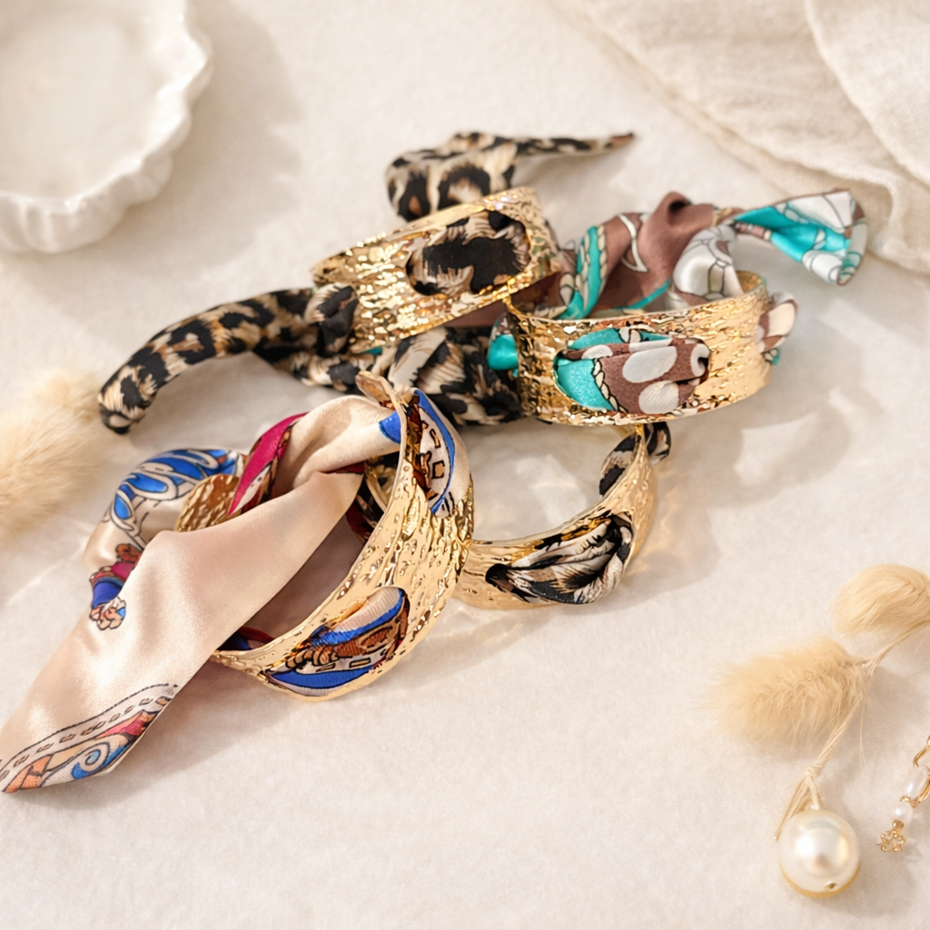 Gold Tone Scarf Bracelet