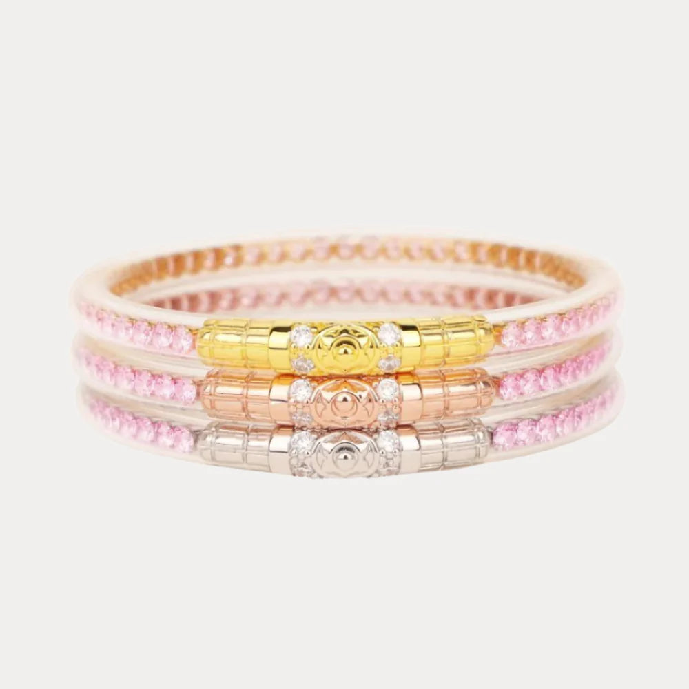 Budha Girl Three Queens All Weather Bangles® (AWB®) - Petal Pink