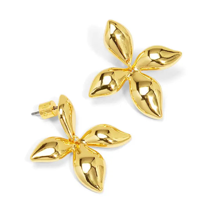 Puffed Petal Stud Earring