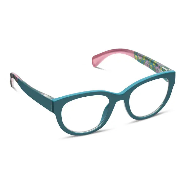 Peepers Bee Blue Light Glasses -  Teal/Floral