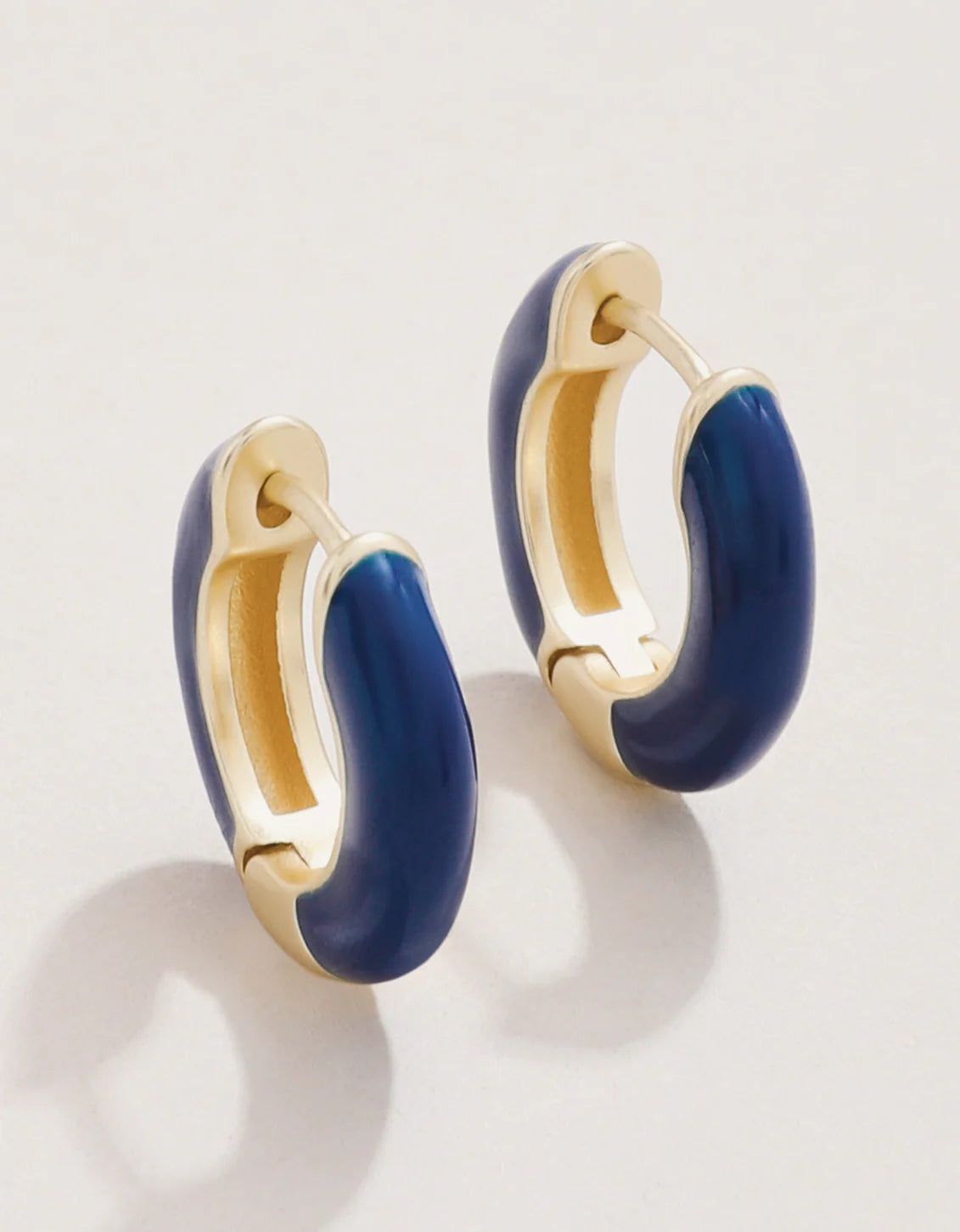 Spartina Clara Hoop Earrings 15mm Navy